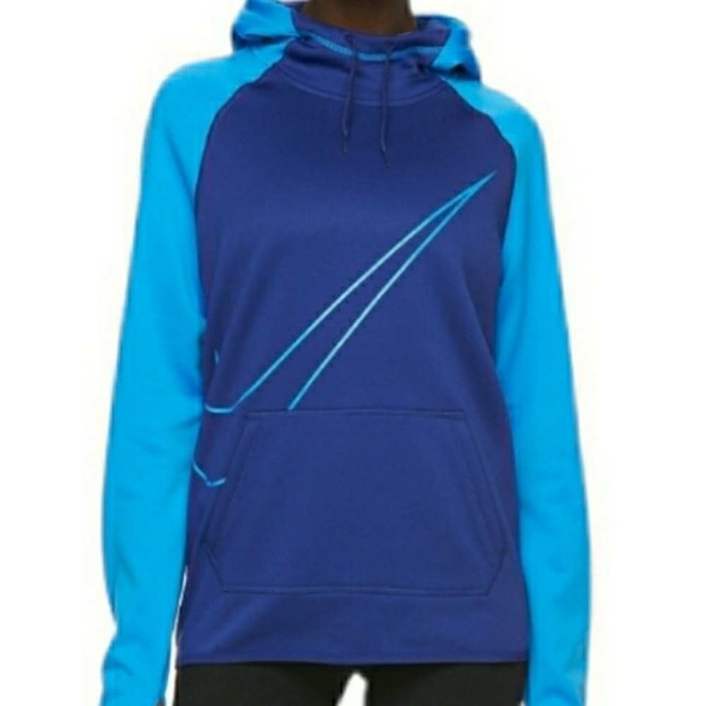 Nike Color Block Dri-Fit Blue Hoodie